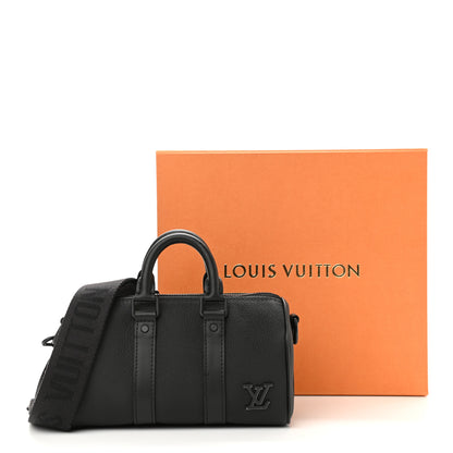 Louis Vuitton Grained Calfskin Aerogram Keepall XS Black 10 of 10