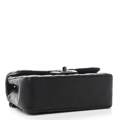 Chanel Lambskin Quilted Mini Rectangular Flap So Black 4 of 8
