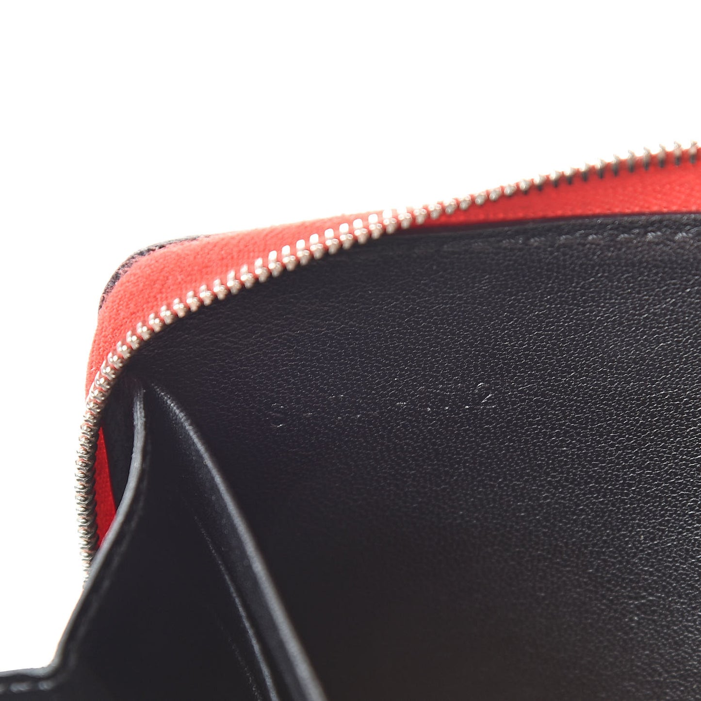 Drummed Calfskin Large Zip Around Multifunction Wallet Coral