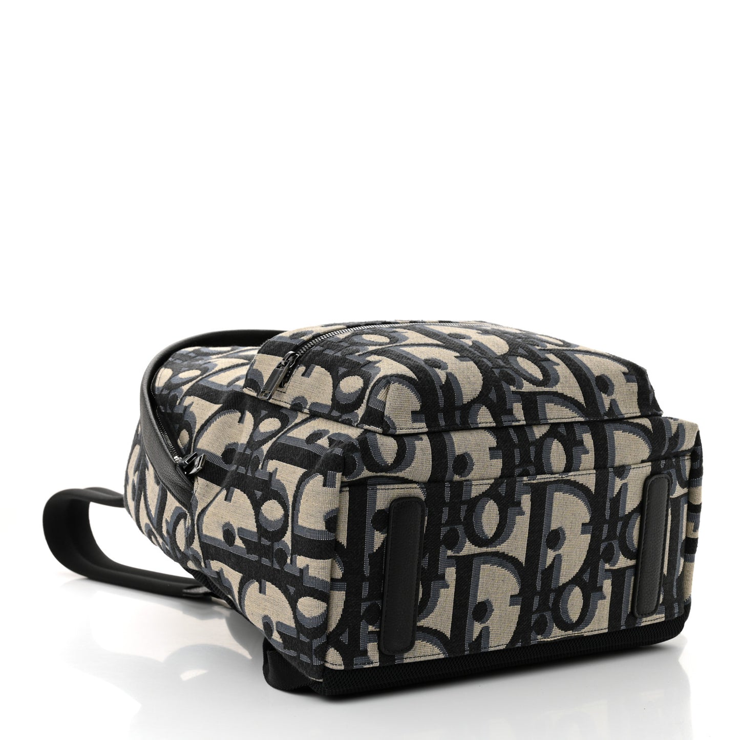 Oblique Maxi Calfskin Rider Kid's Backpack Beige Blue