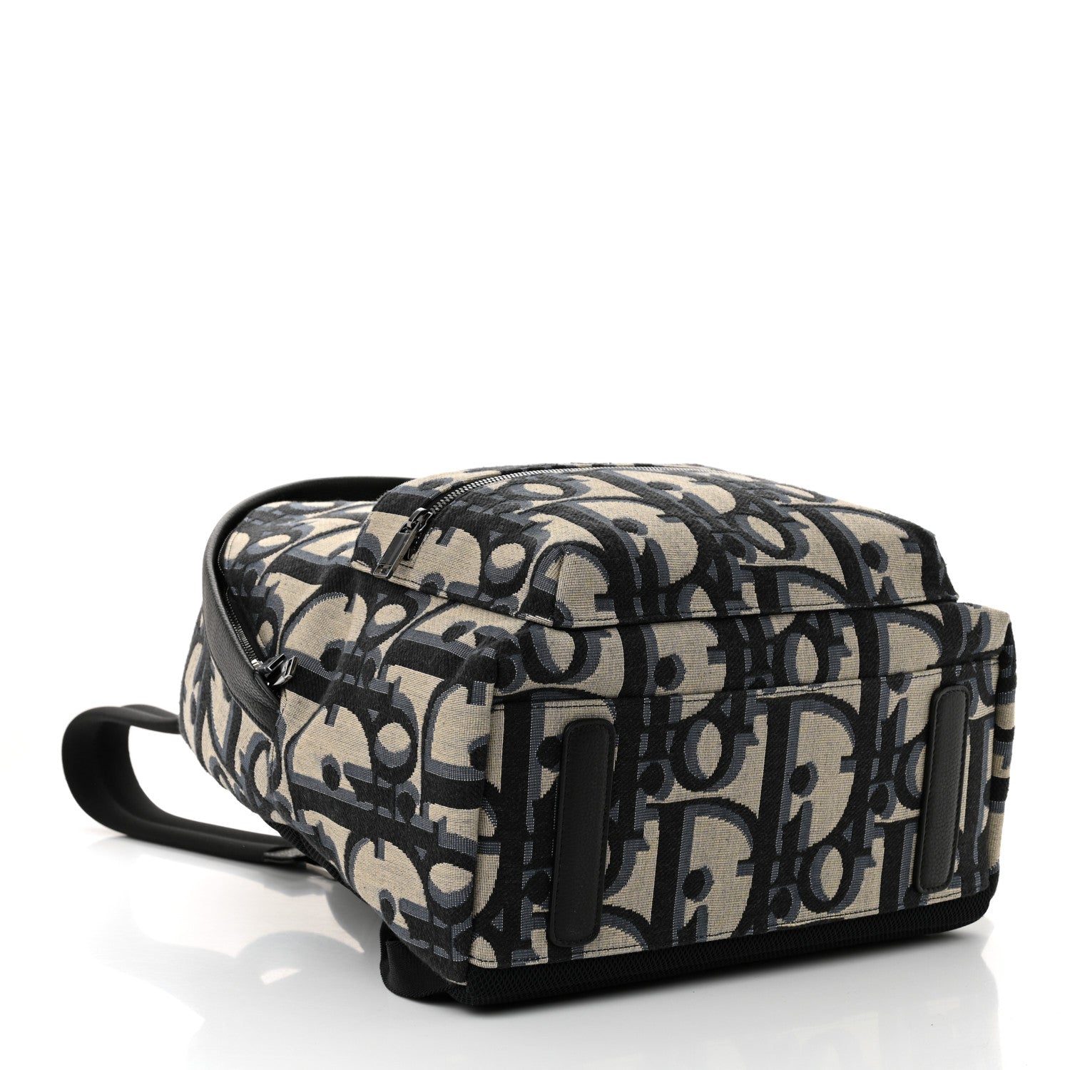 Christian Dior Oblique Maxi Calfskin Rider Kid's Backpack Beige Blue 4 of 9