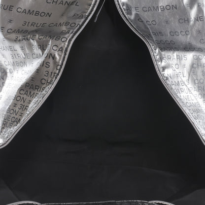 Chanel Metallic Coated Canvas Unlimited Garment Travel Bag Argent Fonce 5 of 7