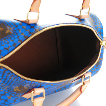 Louis Vuitton Monogram Kusama Town Speedy 30 Blue 5 of 7