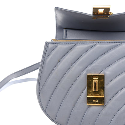 Chloe Calfskin Quilted Mini Drew Bijou Shoulder Bag Washed Blue 8 of 12
