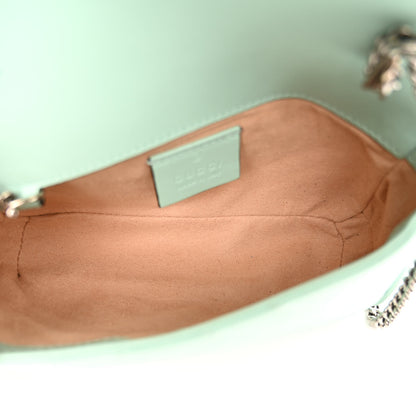 Gucci Calfskin Matelasse Super Mini GG Marmont Shoulder Bag Water Green 5 of 11
