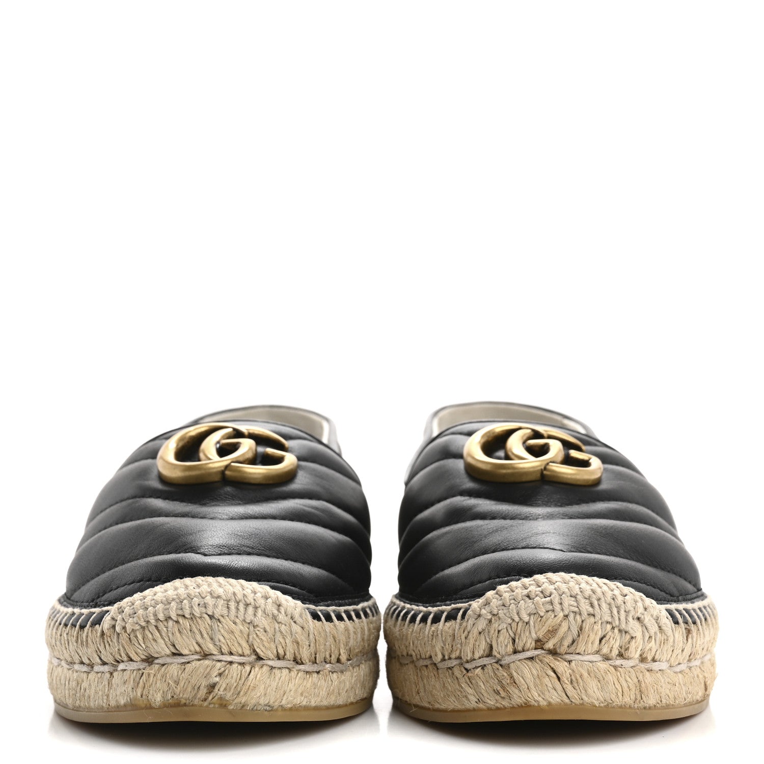 Gucci Nappa Matelasse GG Marmont Espadrilles 37.5 Black 3 of 11