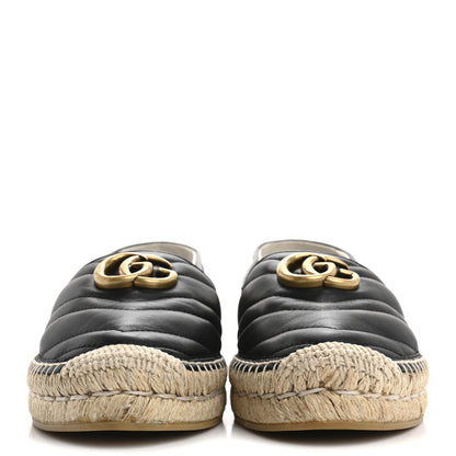 Gucci Nappa Matelasse GG Marmont Espadrilles 37.5 Black 3 of 11
