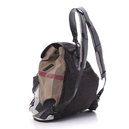 Burberry Canvas Mega Check Korbin Backpack Camel 2 of 12