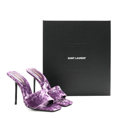 Saint Laurent Velvet Baliqua 105 Mule Sandals 36 Malva 10 of 10