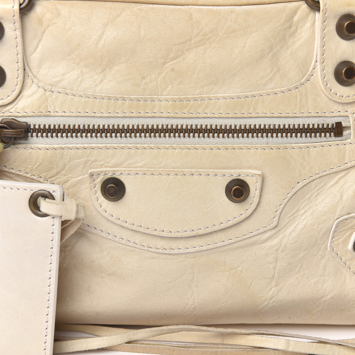 Agneau Classic Hardware Box Bag White