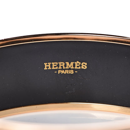 Hermes Enamel Printed Wide Les Cannes Bracelet 70 Baroque 4 of 6