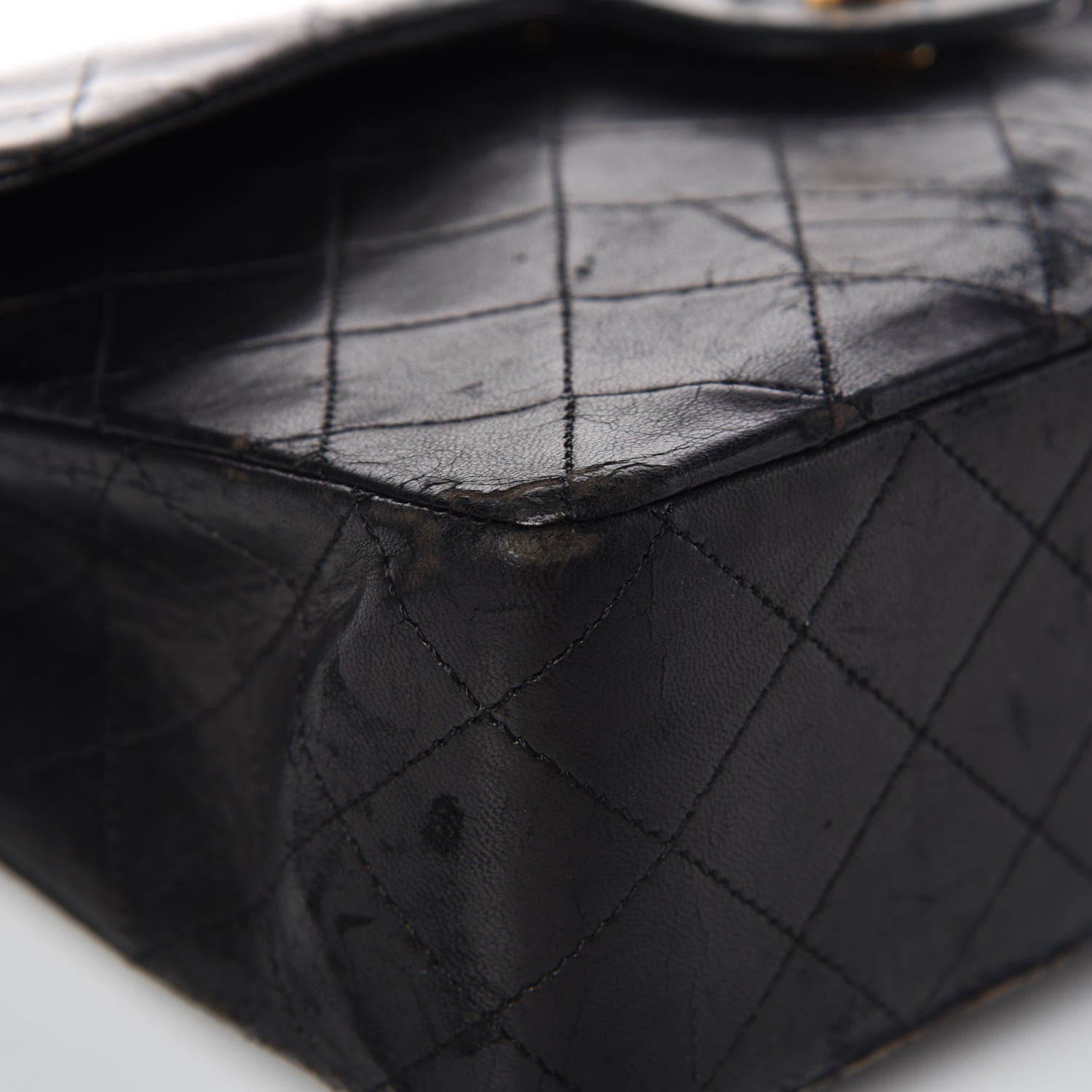 Chanel Lambskin Quilted Medium Double Flap Black 23 of 32