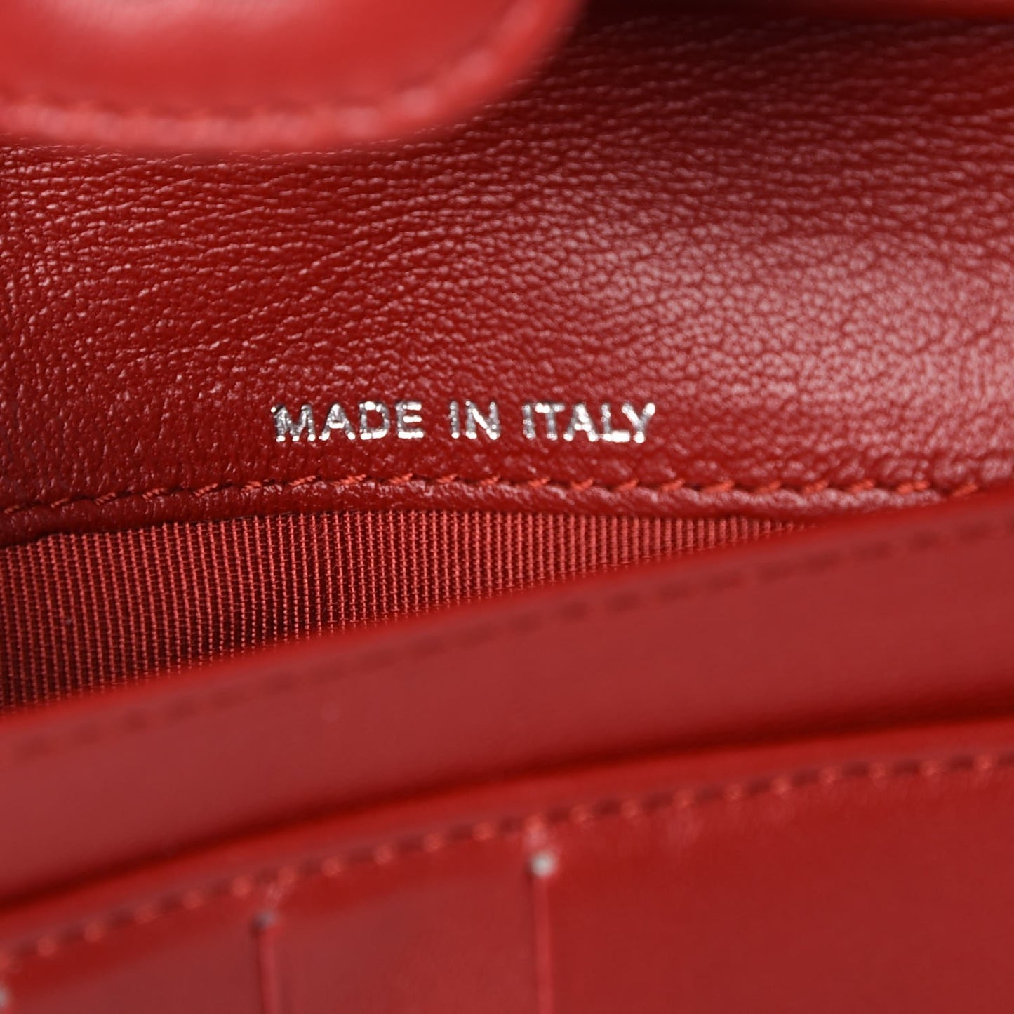 Lambskin Quilted Large Flap Wallet Red