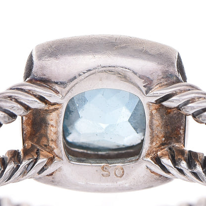 David Yurman Sterling Silver Blue Topaz Sapphire 7mm Petite Cable Candy Ring 55 7.25 4 of 5