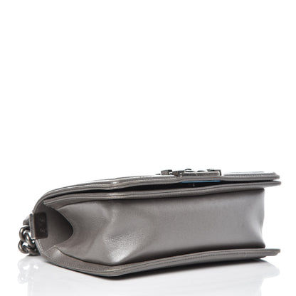 Chanel Galuchat Stingray Small Boy Flap Silver 4 of 16