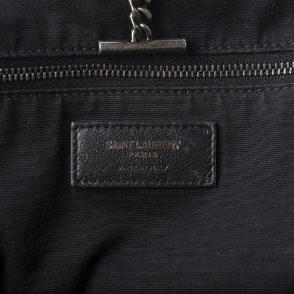 Saint Laurent Pebbled Lambskin Chevron Monogram Large Nolita White Vintage 8 of 9