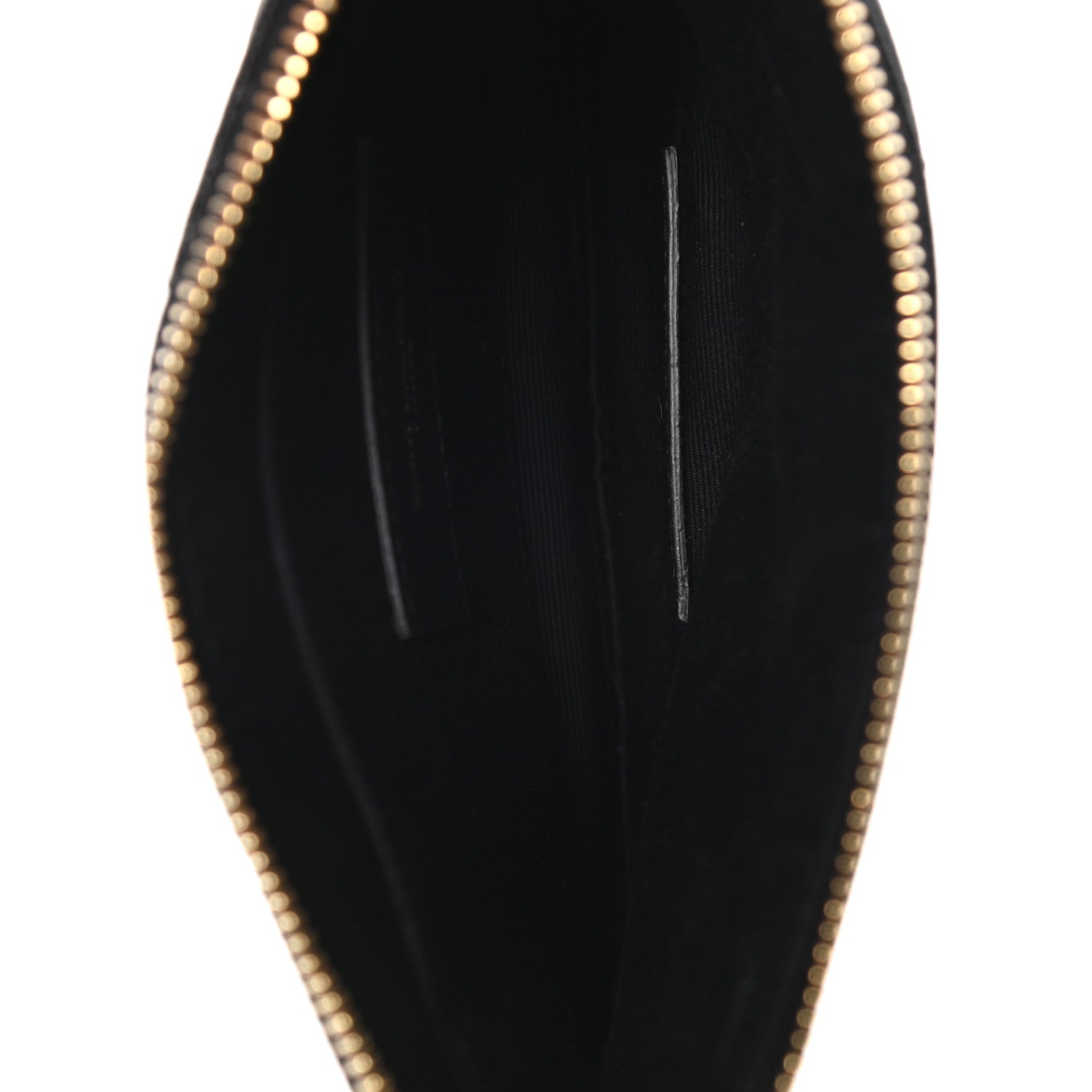 Saint Laurent Grain De Poudre Chevron Monogram Bill Pouch Black 4 of 4