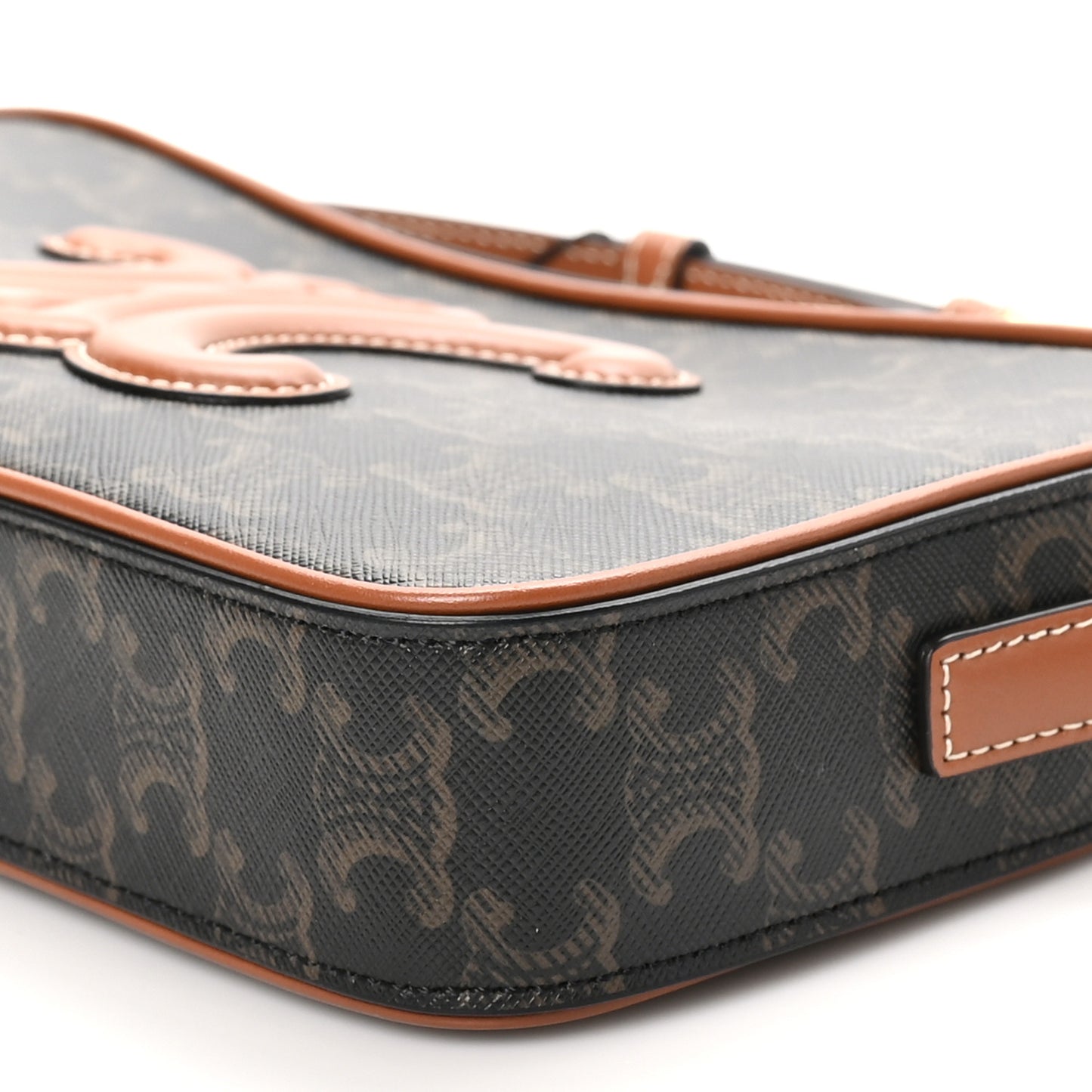 Triomphe Canvas Mini Camera Shoulder Bag Tan
