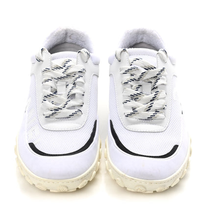 Chanel Calfskin Mesh Lycra Womens Logo Sneakers 39 White 5 of 16