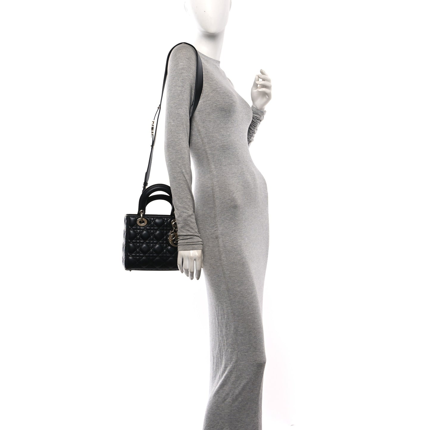 Lambskin Cannage Small My ABCDior Lady Dior Black