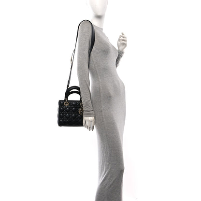 Christian Dior Lambskin Cannage Small My ABCDior Lady Dior Black 2 of 10