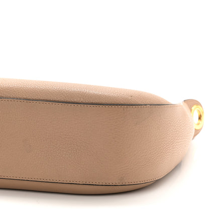 Prada Vitello Daino Zippered Hobo Messenger Cammeo 8 of 12