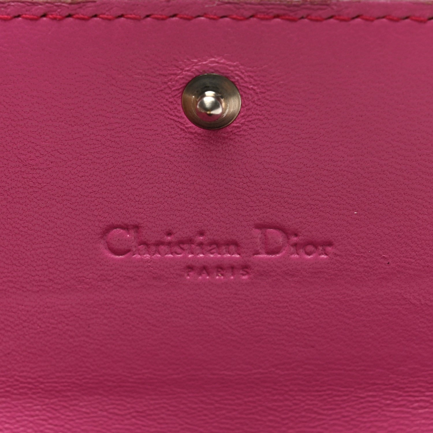 Christian Dior Patent Ultimate Rendez-vous Chain Wallet Fuchsia 9 of 14