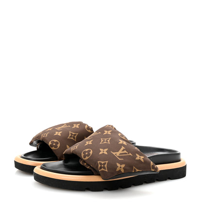Louis Vuitton Nylon Monogram Pool Pillow Comfort Mule 39 Cacao Brown 4 of 9