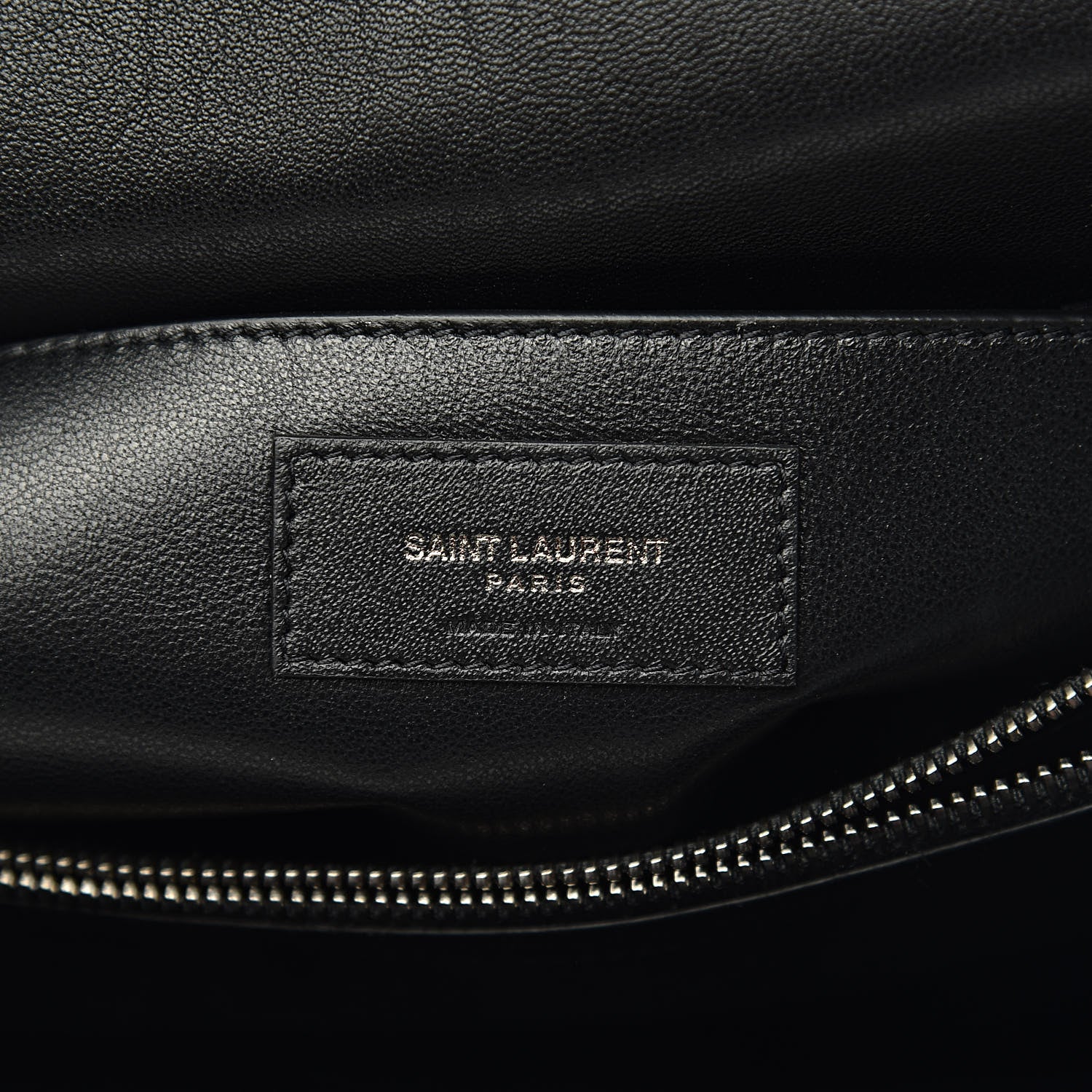 Saint Laurent Sheepskin Matelasse Chevron Monogram Large College Satchel Black 7 of 10