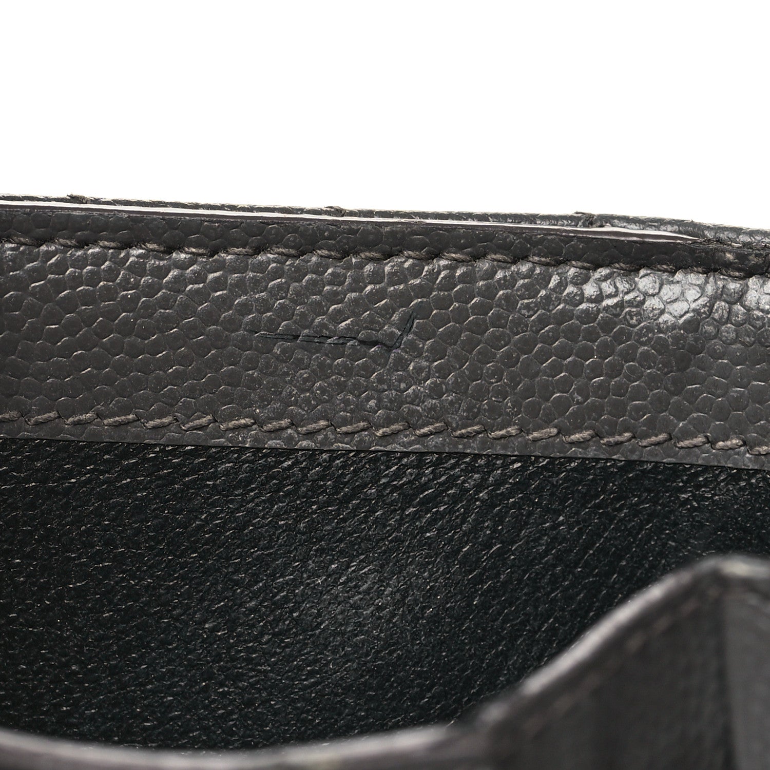 Saint Laurent Grain De Poudre Matelasse Chevron Monogram Compact Tri Fold Wallet Earth 12 of 14