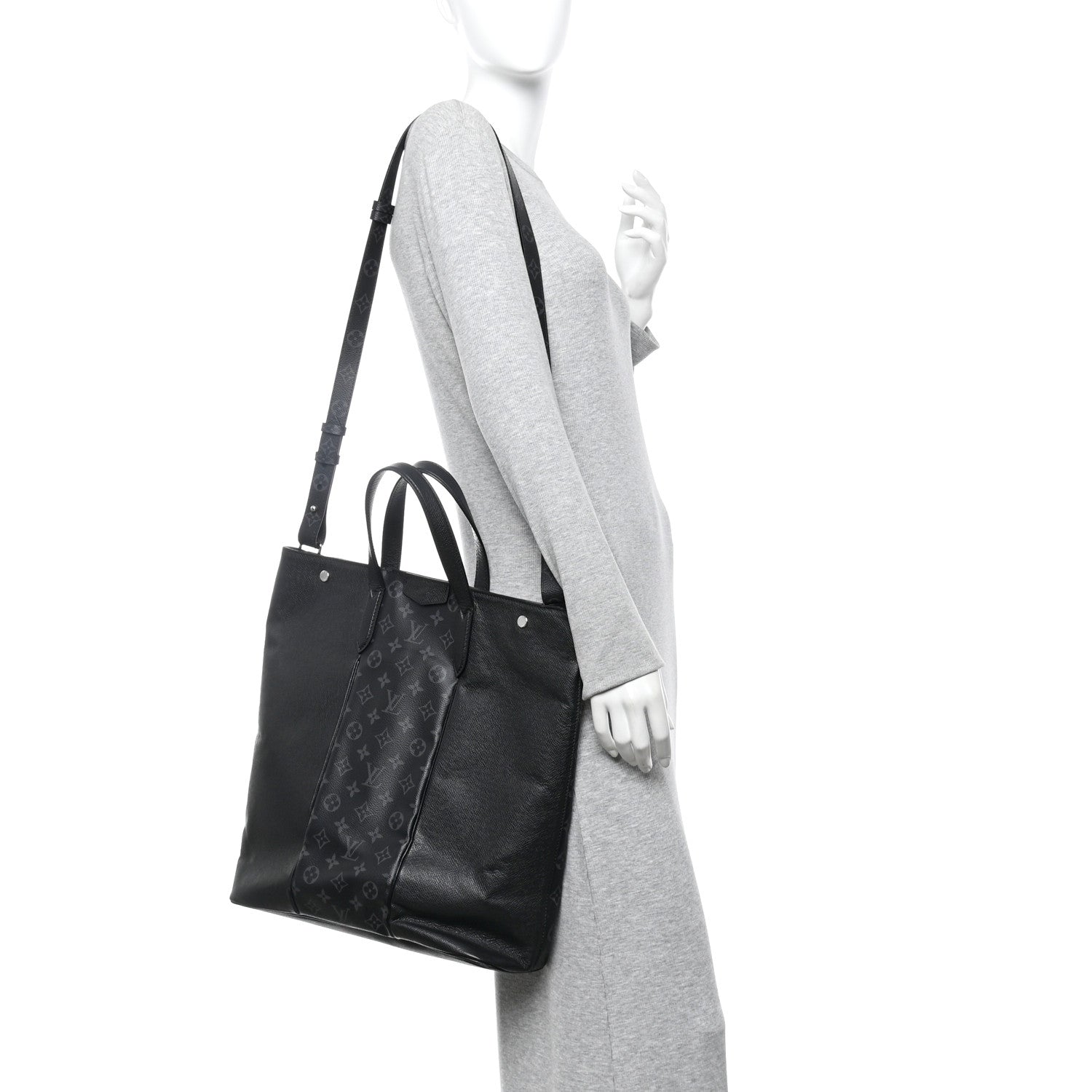 Louis Vuitton Taiga Monogram Eclipse Outdoor Tote Black 2 of 14