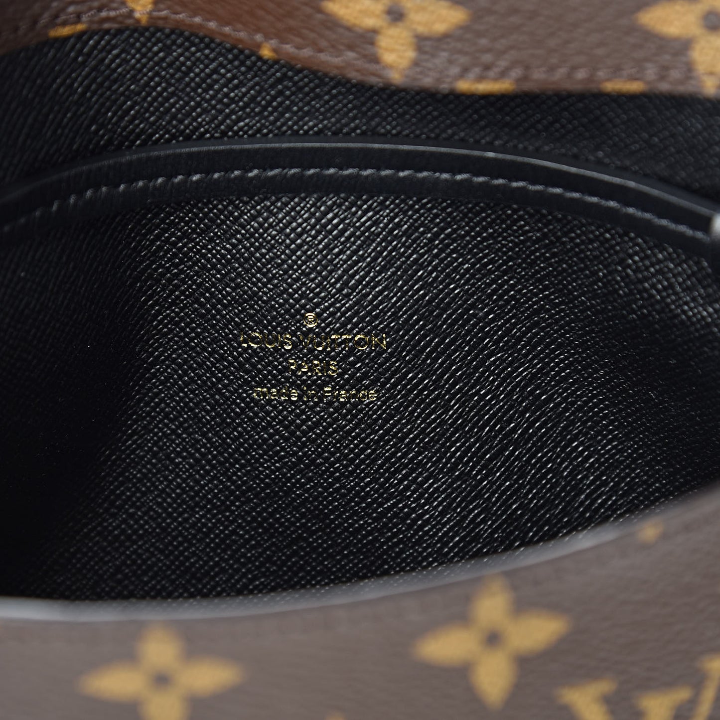 Monogram Triangle Chain Wallet Black