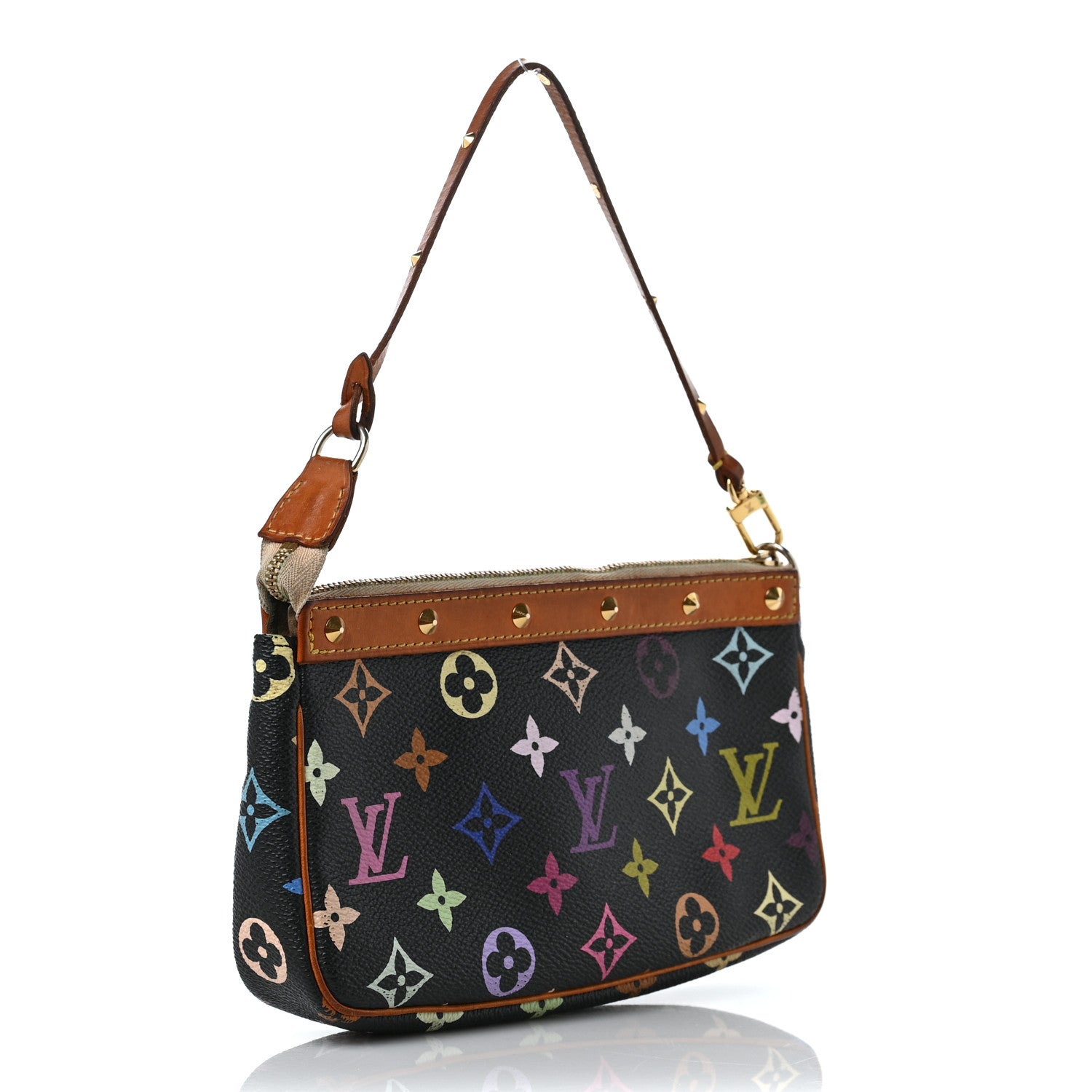 Louis Vuitton Monogram Multicolor Pochette Accessories Black 3 of 11