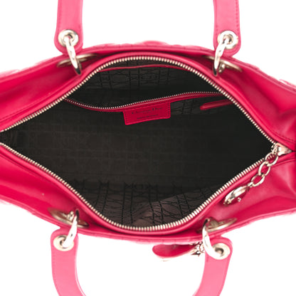 Christian Dior Lambskin Cannage Large Lady Dior Pink 4 of 10