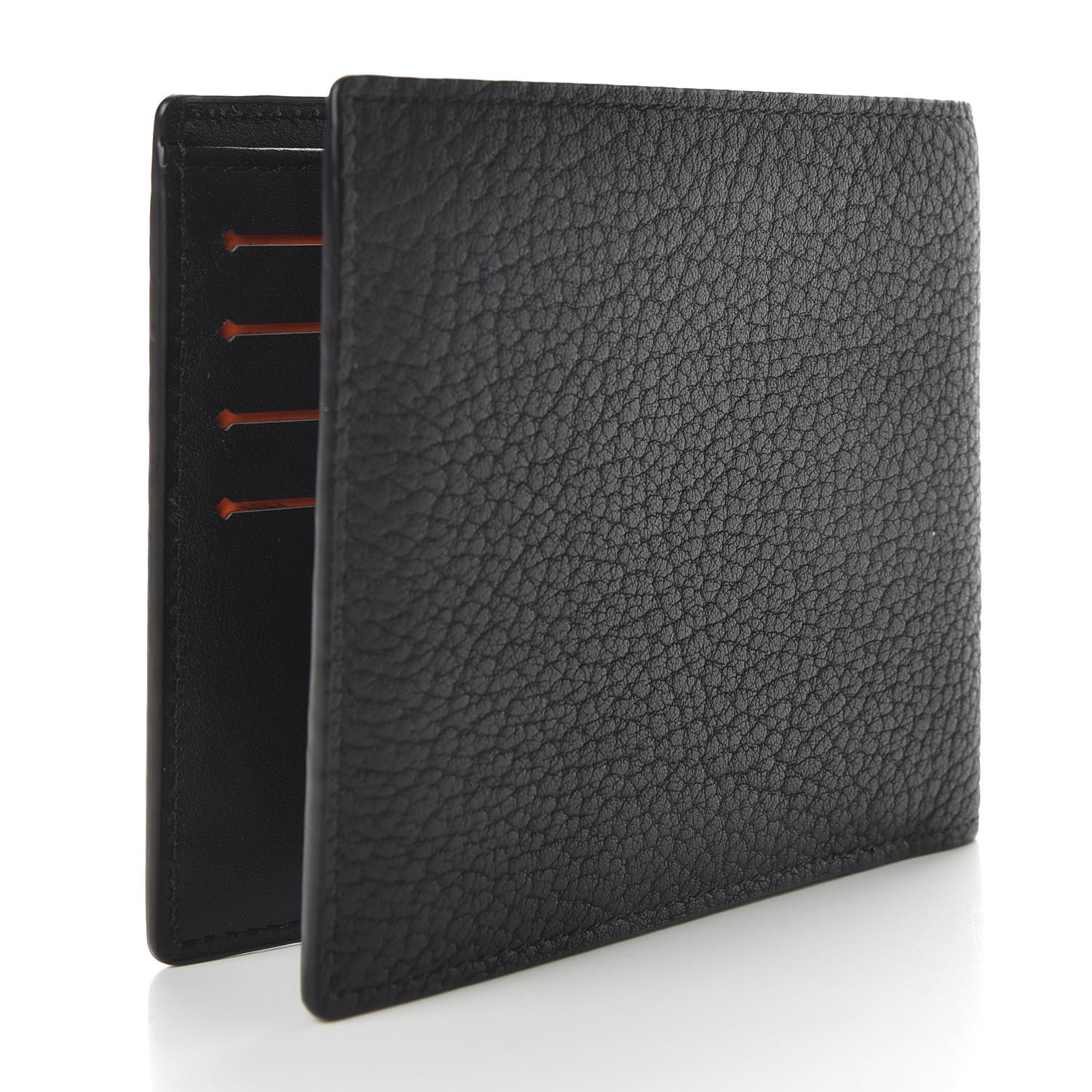 MCM Grained Calfskin Logo Bi-Fold Wallet Black 3 of 6