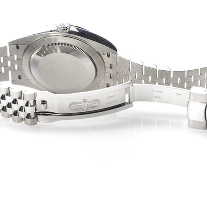 Rolex Stainless Steel 18K White Gold Diamond 41mm Oyster Perpetual Datejust Watch Dark Rhodium 126334 7 of 8