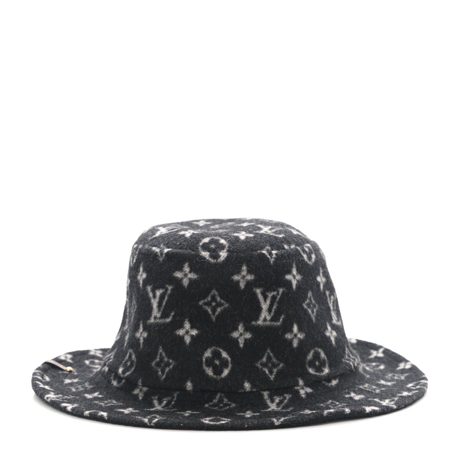 Louis Vuitton Wool Monogram Match Bucket Hat M Black White 3 of 8