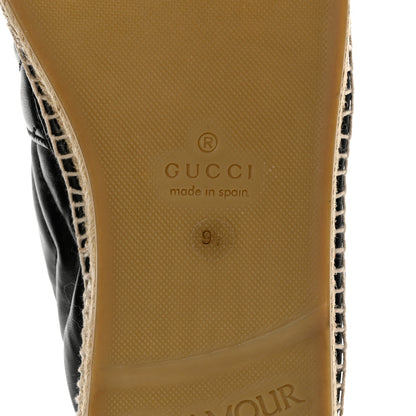 Gucci Nappa Matelasse Mens GG Marmont Espadrilles 9.5 Black 8 of 9