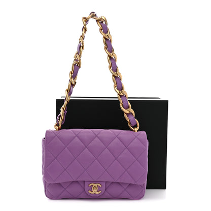 Chanel Lambskin Quilted Large CC Funky Town Flap Purple 11 of 11
