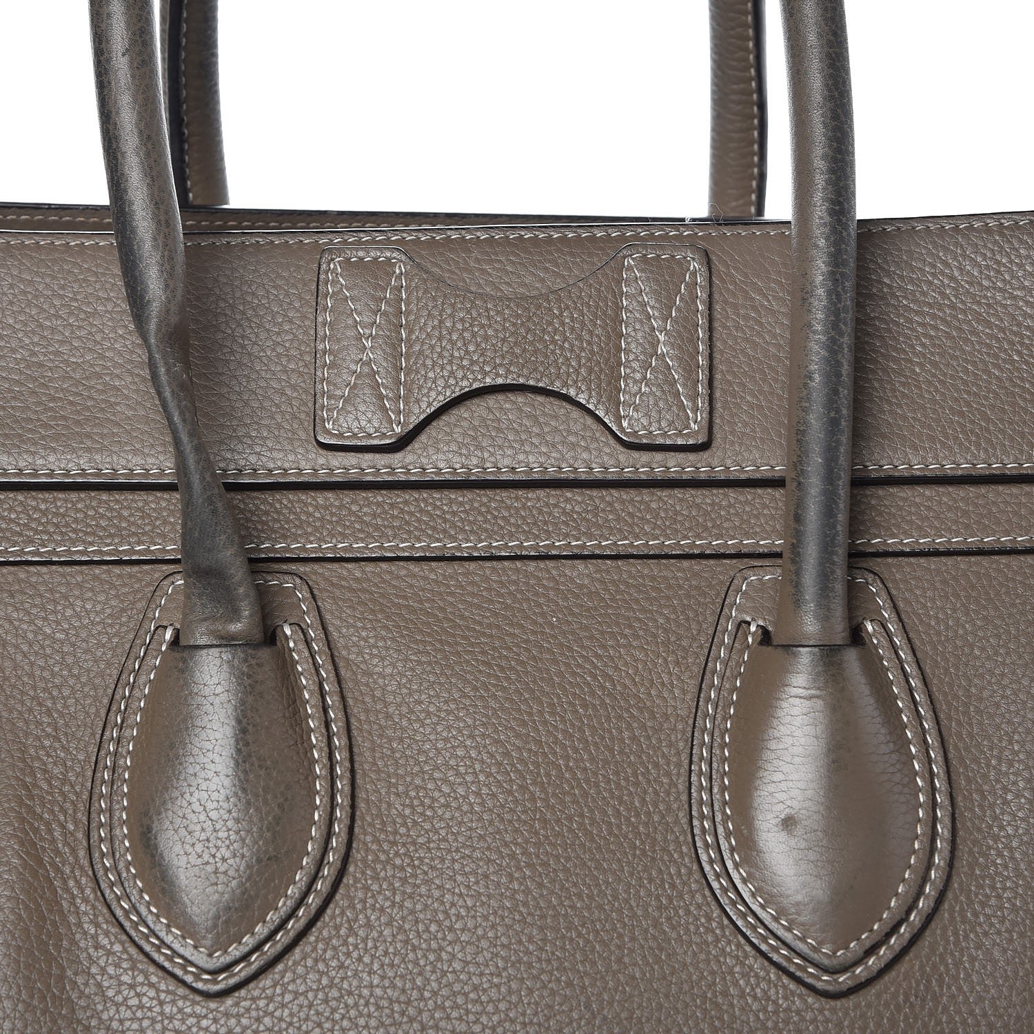 Celine Drummed Calfskin Mini Luggage Souris 20 of 26