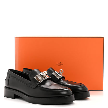Hermes Calfskin Womens Hot Loafer 38 Black 39.5 Black 11 of 11