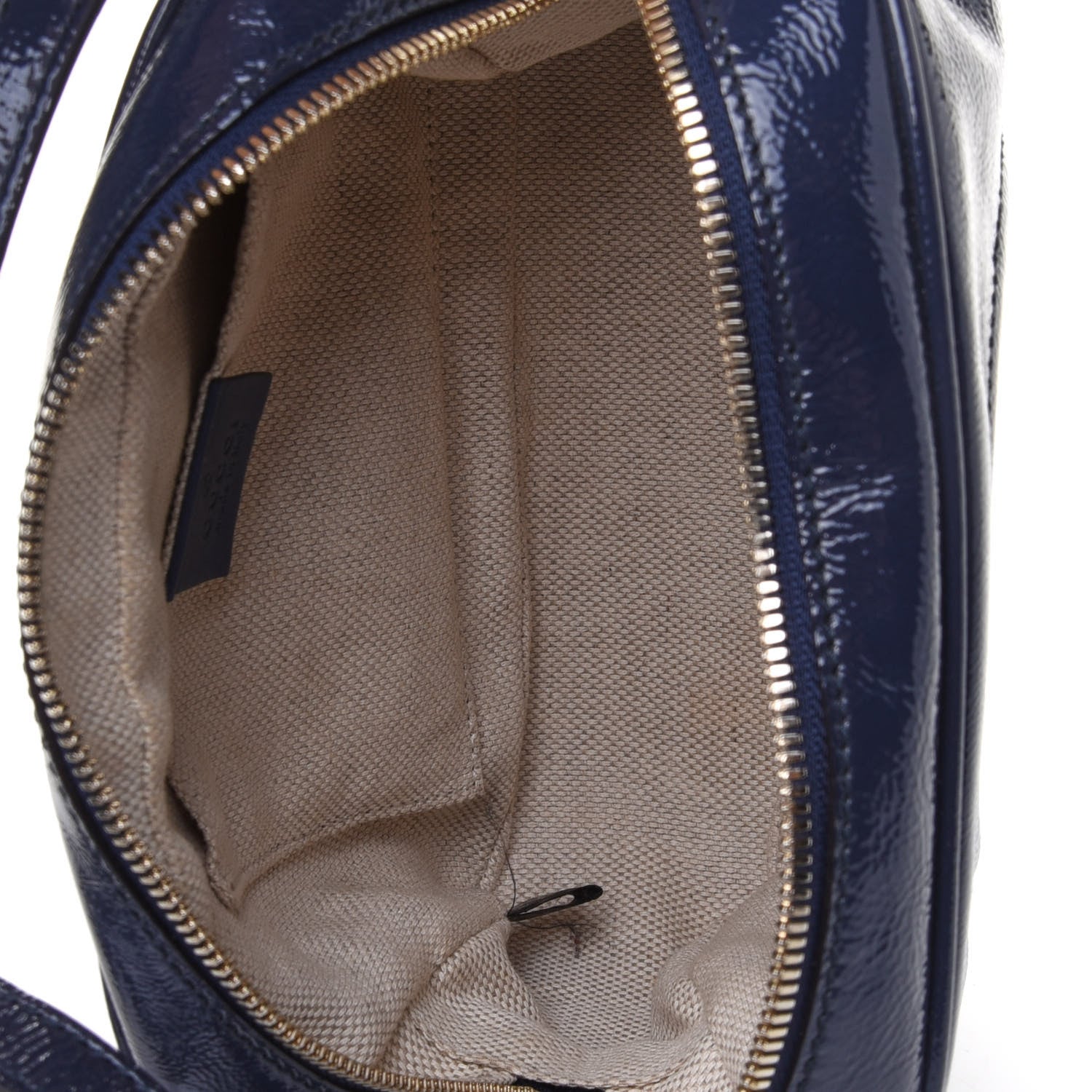 Gucci Vernice Naplack Small Soho Disco Bag Uniform Blue 4 of 4