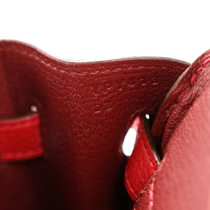 Hermes Togo Verso Birkin 25 Rouge Casaque Rouge H 7 of 13