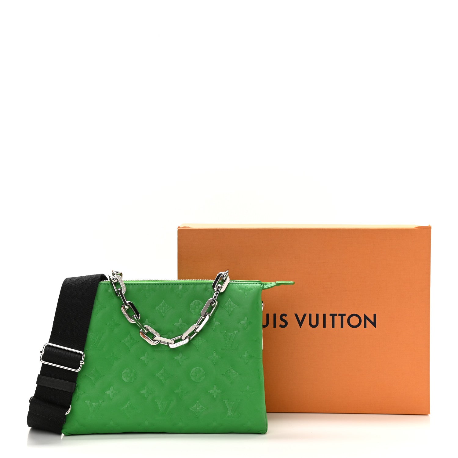 Louis Vuitton Lambskin Embossed Monogram Coussin PM LV Motion Green 10 of 10