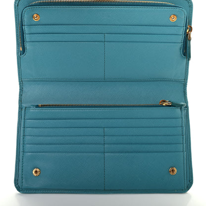 Prada Saffiano Metal Zip Around Wallet Voyage 4 of 6