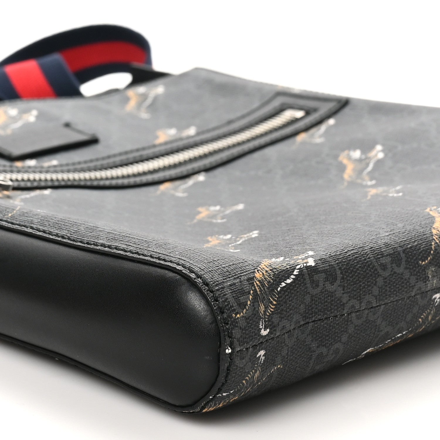 Gucci GG Supreme Monogram Tigers Web Messenger Bag Black Multicolor 9 of 10