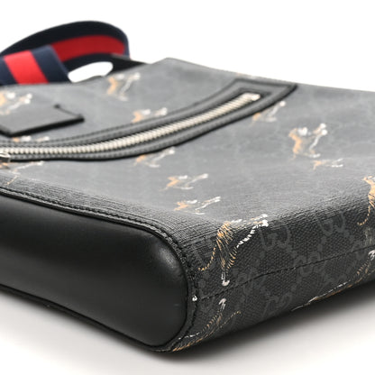 Gucci GG Supreme Monogram Tigers Web Messenger Bag Black Multicolor 9 of 10