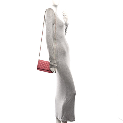 Chanel Caviar Quilted Wallet on Chain WOC Light Pink 2 of 11
