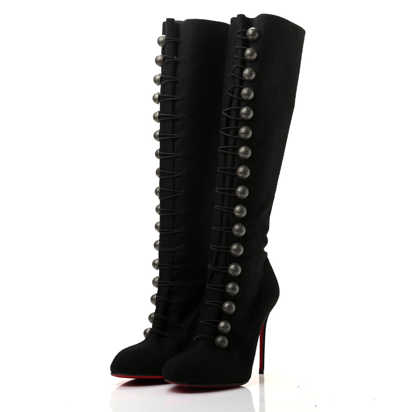 Flannel Ronfifi Alta 100 Over The Knee Boots 40 Black
