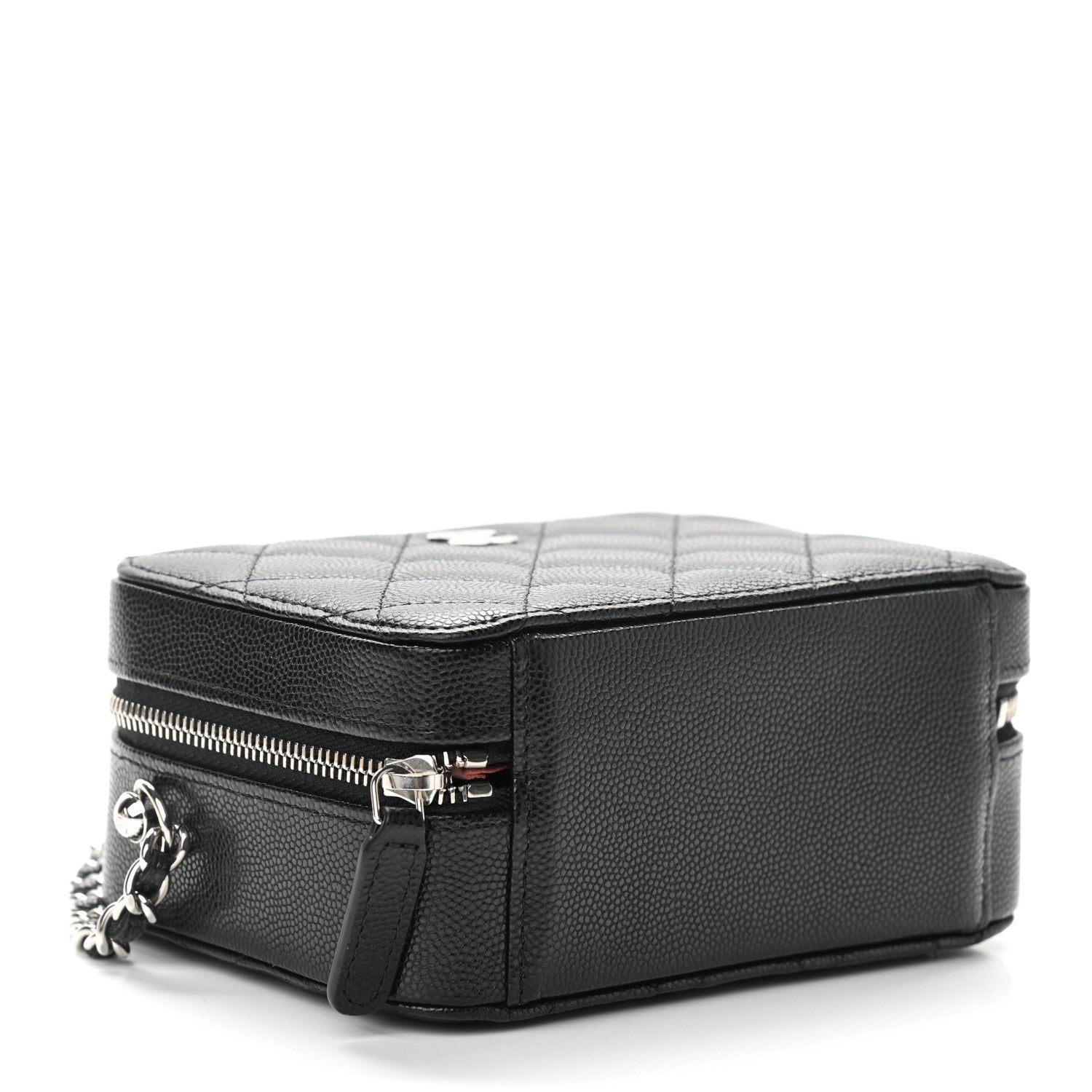 Chanel Caviar Quilted CC Vanity Case With Chain Black 4 of 11